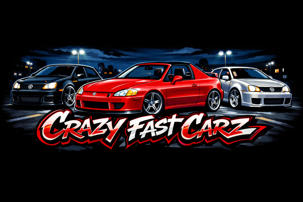 Crazy Fast Carz logo die-cut sticker