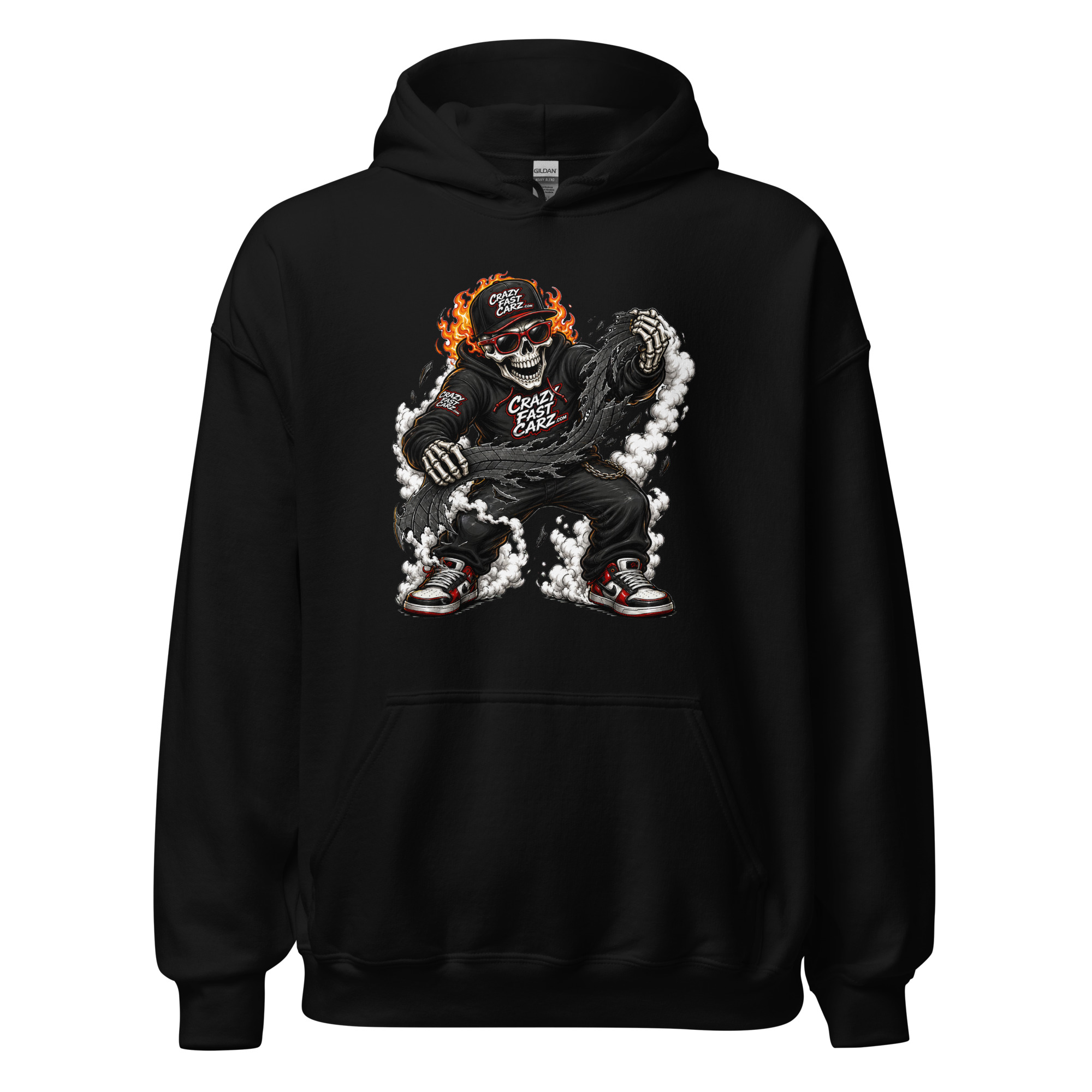 Tire Smoke Skeleton Hoodie