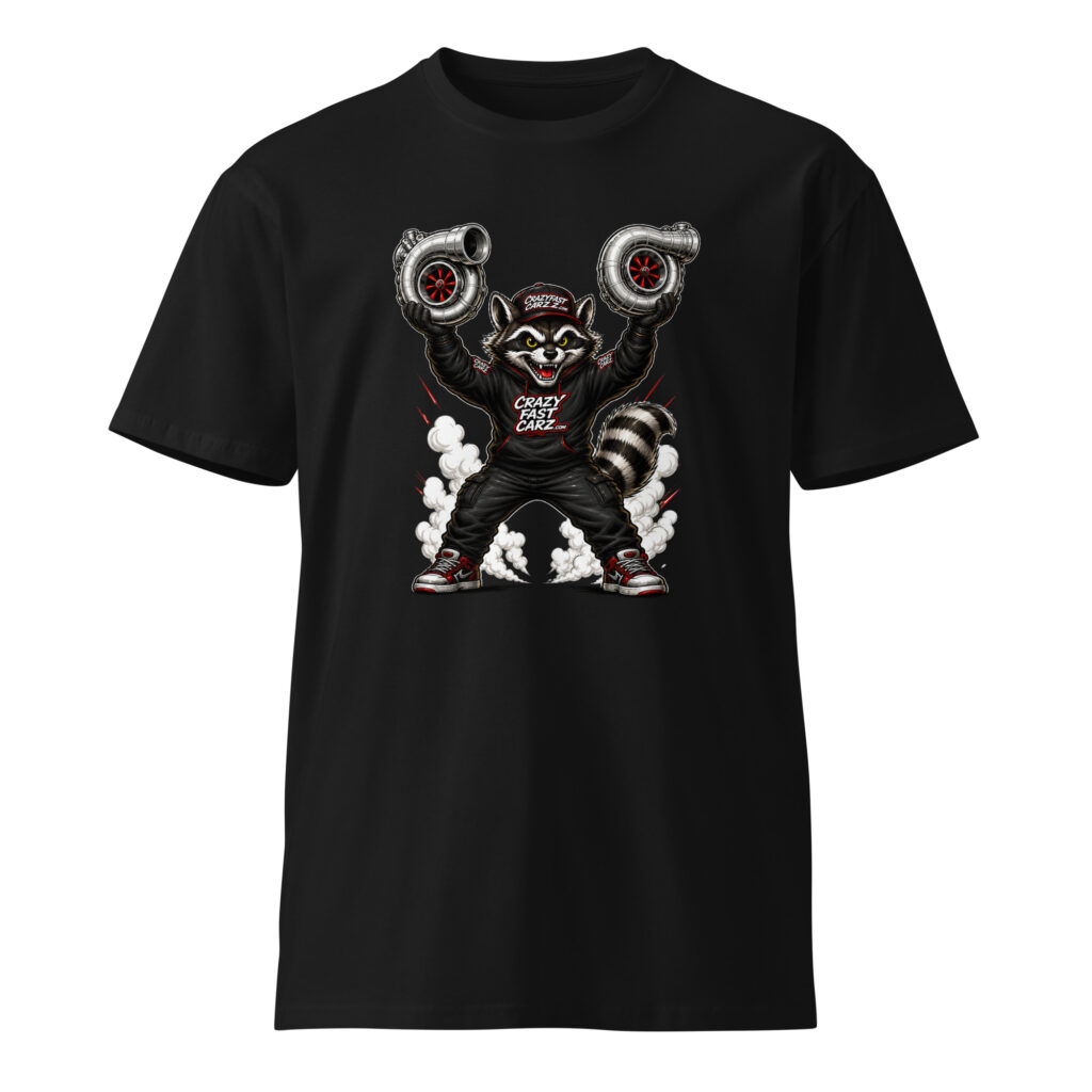 Turbo Raccoon - Twin Turbo Power Lift t-shirt