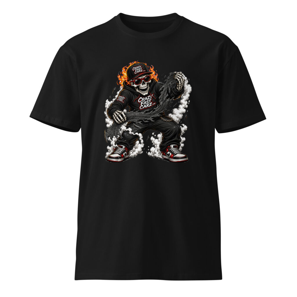 Tire Smoke Skeleton - Tread Ripper t-shirt
