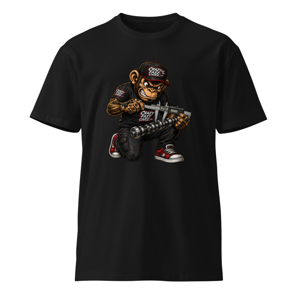 Grease Monkey - Camshaft Caliper t-shirt